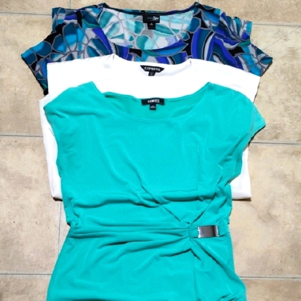 3 Pack Of Polyester And Spandex Tops. Dress Up Or Casual